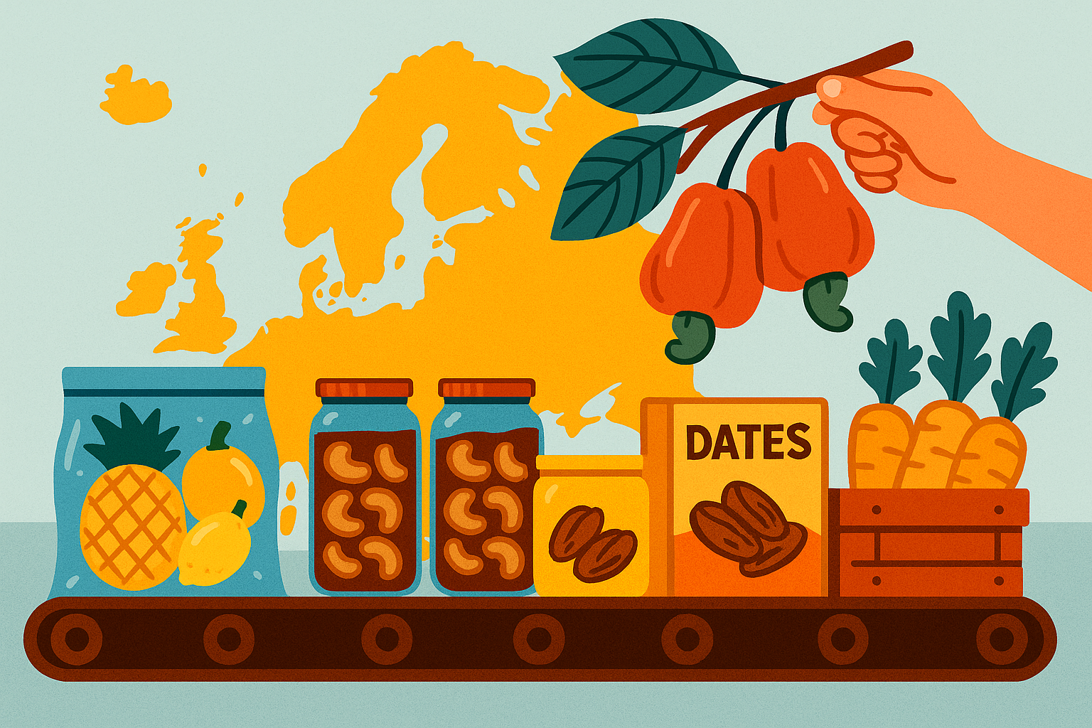 Marché européen des fruits et légumes transformés